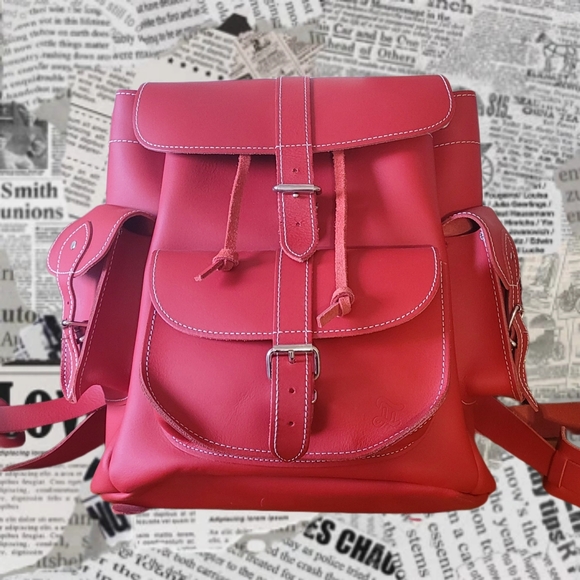 Grafea Bags Grafea Red Leather Backpack Poshmark